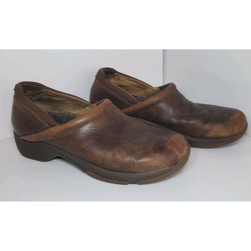 Dansko Kelsey Womens Sz 40 Brown Clogs Distressed Shoes
